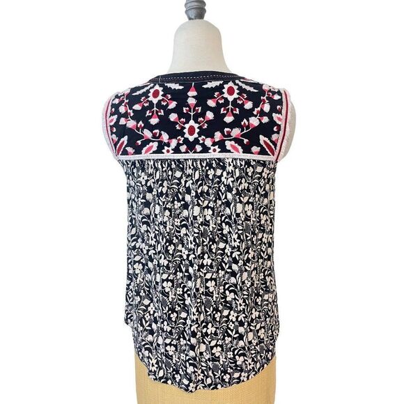 Anthropologie One September Fringe Embroidered Top Size XS - Picture 4 of 6